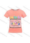 Wholesale Girls Casual Round Neck Candy Graphic Letter Print Short Sleeve Tee - Liuhuamall