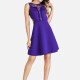 Women's Elegant Sleeveless High Waist Lace Cut Out Short Cocktail Dress 25# Clothing Wholesale Market -LIUHUA