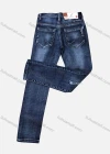 Wholesale Boys Casual Button Zipper Pockets Labelled Embroidered Letter Frayed Plain Jean 2881# - Liuhuamall