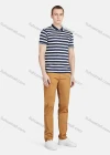 Wholesale Men's Casual Short Sleeve Slim Fit Striped Embroidery Polo Shirt - Liuhuamall