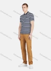 Wholesale Men's Casual Short Sleeve Slim Fit Striped Embroidery Polo Shirt - Liuhuamall