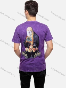 Wholesale Men's Round Neck Short Sleeve Cartoon Cat Graphic T-Shirt With Patch Pocket 2262#, LIUHUA CLOTHING WHOLESALE