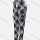 Wholesale Women's Casual Drawstring Argyle Print Sweatpants With Flap Pockets White Clothing Wholesale Market Liuhua