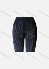 Wholesale Women's Casual High Waist Rhinestone Line Patterns Bermuda Shorts - Liuhuamall