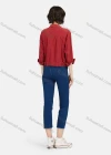 Wholesale Women's Fashion Lapel Ripped Button Down Plain Denim Jacket & Capris Pants Set - Liuhuamall