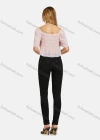 Wholesale Women's Causal Square Neck Solid Swiss Dot Crop Blouse A1625-9486# - Liuhuamall