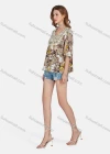 Wholesale Women's Causal Vintage Notched Neck Half Sleeve Tassel Blouse E3298# - Liuhuamall