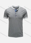 Wholesale Men's Casual Contrast Neck Plain Henley Shirt - Liuhuamall