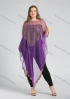 Wholesale Women's Arabic Dubai Glamorous Sequin Translucent Triangle Hem Muslim Islamic Cover Up Cloak - Liuhuamall