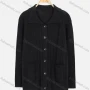 Wholesale Women's Plain Collared Button Open Front Long Sleeve Cable Knit Dual Pockets Jacket 3689# preview