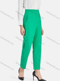 Wholesale Women's Casual Plain High Waist Straight Leg Pants, LIUHUA CLOTHING WHOLESALE