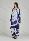 Wholesale Women's Folkloric African Tie Dye High Low Hem Long Sleeve Robe & Pants 2 Piece Sets ZRLK-100# - Liuhuamall