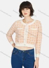 Wholesale Women's Casual Round Neck Button Down Sequin Long Sleeve Crop Sweater Knit Cardigan - Liuhuamall