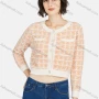 Wholesale Women's Casual Round Neck Button Down Sequin Long Sleeve Crop Sweater Knit Cardigan preview