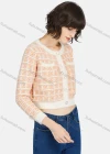 Wholesale Women's Casual Round Neck Button Down Sequin Long Sleeve Crop Sweater Knit Cardigan - Liuhuamall