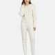 Women's Casual Cable Knit Hoodies 2-piece Set NW0068# White Clothing Wholesale Market -LIUHUA