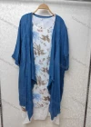 Wholesale Women's Elegant Crew Neck Floral Midi Dress & Cardigan Set - Liuhuamall