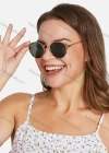 Wholesale Metal Round Frame Solid Lenses Sunglass - Liuhuamall