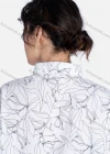 Wholesale Women's Paisley Print Regular Fit Patch Pocket Button Down Casual Shirt Without Hijab - Liuhuamall