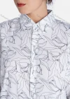 Wholesale Women's Paisley Print Regular Fit Patch Pocket Button Down Casual Shirt Without Hijab - Liuhuamall