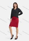 Wholesale Women's Elegant Plain Satin V Neck Long Sleeve Wrap Top - Liuhuamall
