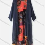 Wholesale Women's Elegant Long Sleeve Folk Art Embroidery Maxi Dress With Cardigan preview