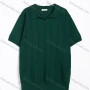 Wholesale Men's Casual Solid Textured Short Sleeve Knit Polo Shirt preview