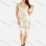 Wholesale Women's Casual Scoop Neck Sleeveless Slim Fit Fringe Trim Dress preview