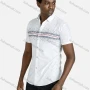 Wholesale Men's Casual Short Sleeve Abstract Print Button Down Shirt preview