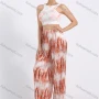 Wholesale Women's Casual Tie Dye Round Neck Crop Tank Top & Wide Leg Pants 2 Piece Set preview