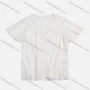 Wholesale Women's Summer V-Neck Plain Short Sleeve Swiss Dot Lace Trim Blouse preview
