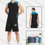Wholesale Men's Sporty Crew Neck Sleeveless Colorblock Tank Top preview