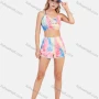 Wholesale Women's Racer Back Tie Dye & Letter Print Cami 2 Piece Set preview