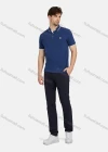 Wholesale Men's Casual Plain 100% Cotton Short Sleeve Labelled Polo Shirt 2215# - Liuhuamall