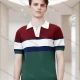 Wholesale Men's Color Block Polo Shirt Stylish Short Sleeve Design with Bold Stripes 3617# Red Clothing Wholesale Market Liuhua