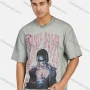 Wholesale Men's Hip Hop Round Neck Loose Fit Short Sleeve Graphic Letter T-shirt 77116# preview