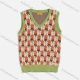 Wholesale Kid's Casual Crew Neck Sleeveless Cartoon Graphic Knit Sweater Vest MB21AMY453## Beige&Green Clothing Wholesale Market Liuhua
