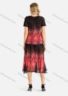 Wholesale Women's Summer Folkloric Print Round Neck Short Sleeve Top & Godet Hem Maxi Skirt Set - Liuhuamall