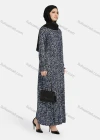 Wholesale Women's Casual Allover Print Long Sleeve Button Down Maxi Shirt Dress 1343# - Liuhuamall