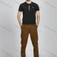 Wholesale Men's Letter Round Neck Short Sleeve Casual Slim Fit T-Shirt LY002# Black Clothing Wholesale Market Liuhua