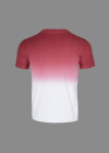 Wholesale Men's Casual Ombre Letter Print Round Neck Short Sleeve T Shirt - Liuhuamall