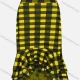 Wholesale Girls Casual Elastic Waist Plaid Ruffle Hem Knee Length Skirt Yellow Clothing Wholesale Market Liuhua