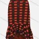Wholesale Girls Casual Elastic Waist Plaid Ruffle Hem Knee Length Skirt Red Clothing Wholesale Market Liuhua
