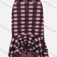 Wholesale Girls Casual Elastic Waist Plaid Ruffle Hem Knee Length Skirt Pink Clothing Wholesale Market Liuhua