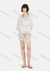 Wholesale Women's Casual Round Neck Bell Sleeve Hollow Out Plain Cover Up - Liuhuamall