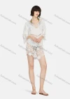 Wholesale Women's Casual Round Neck Bell Sleeve Hollow Out Plain Cover Up - Liuhuamall