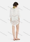 Wholesale Women's Casual Round Neck Bell Sleeve Hollow Out Plain Cover Up - Liuhuamall