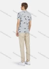 Wholesale Men's Casual Short Sleeve Dolphin Print Button Front Polo Shirts - Liuhuamall