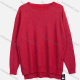 Wholesale Women's Causal Crew Neck Long Sleeve Plain Button Decor High Low Hem Knit Sweater 523# Red Wholesale Clothing Market & Suppliers -LIUHUAMALL