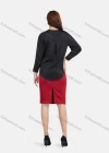 Wholesale Women's Elegant Plain Satin V Neck Long Sleeve Wrap Top - Liuhuamall